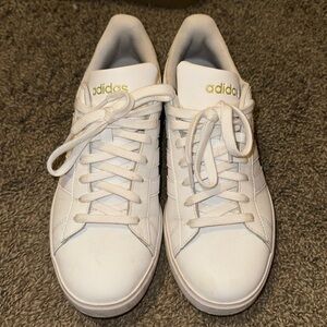 Adidas white sneakers